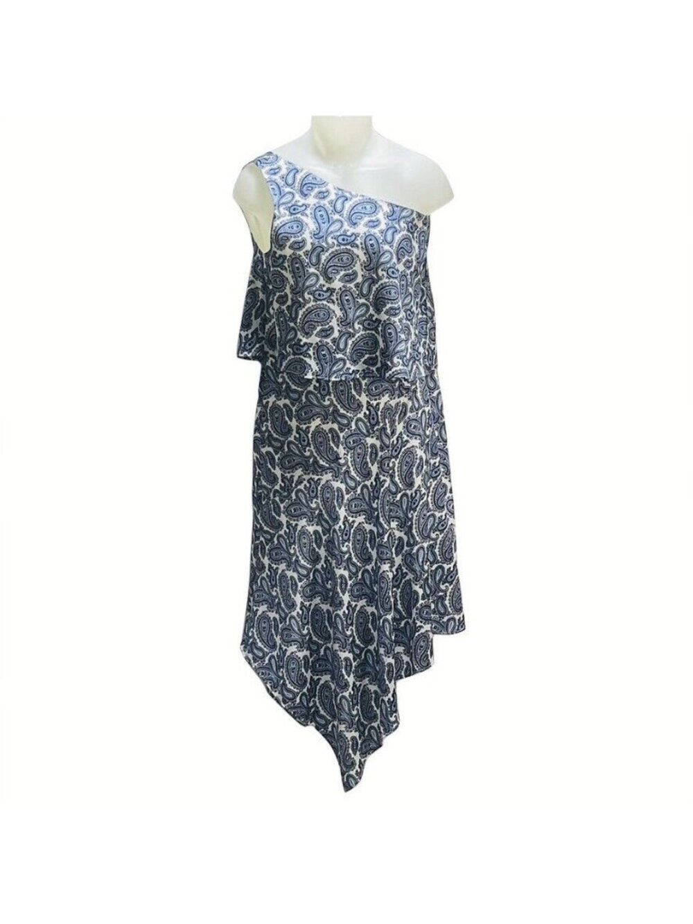 BANANA REPUBLIC Dress Size 8 Blue and White Paisley Size 8